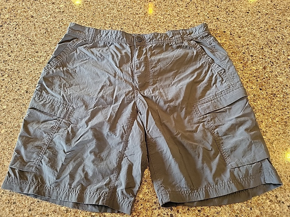 REI Men’s Co Op Cargo Shorts Men's 36 Gray Hiking Fishing Outdoor Nylon