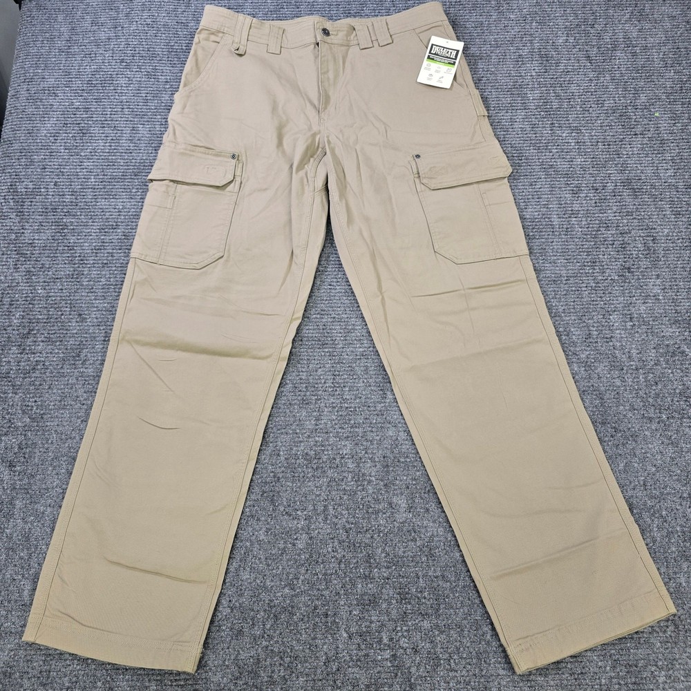 Duluth Trading Fire Hose Pants Mens 38x36 Khaki Cargo Relaxed Flex NWT