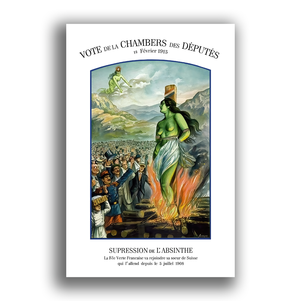 Anti-Prohibition Print Banning Absinthe Green Fairy Poster  - Gift-image