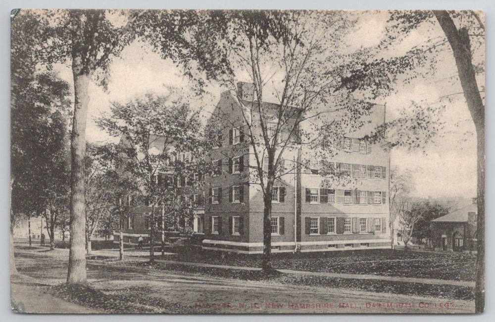 Dartmouth College New Hampshire Hall Hanover NH Postcard c.1910