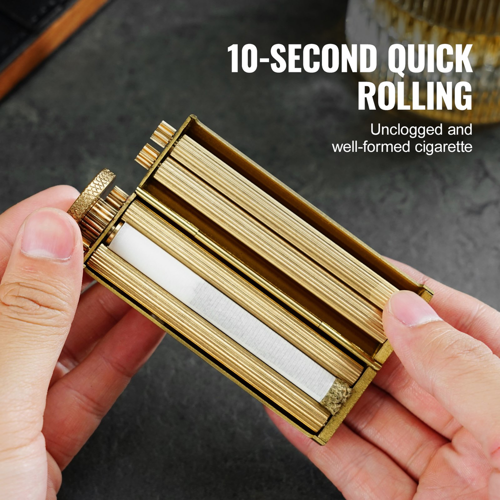 Cigarette Rolling Machine Solid Brass Cigarette Roller Manual Tobacco Rolling