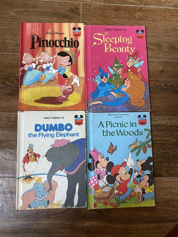 Lot of 4 Walt Disney Children Books. All Vintage and in good condition.