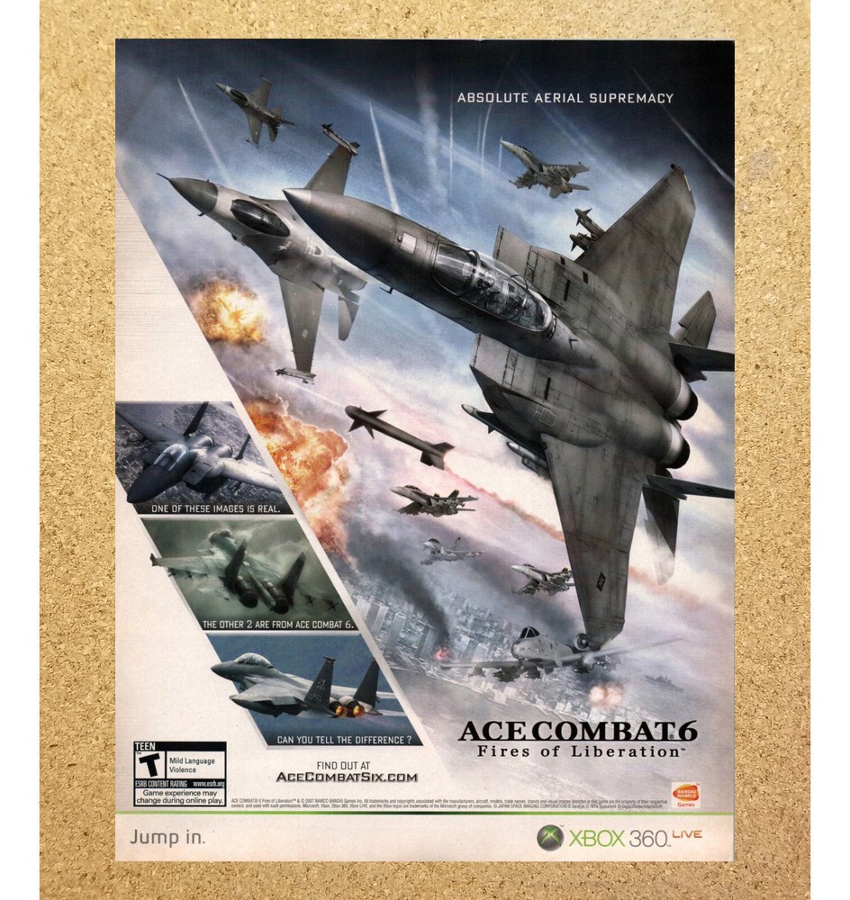 Ace Combat 6 Fires of Liberation Xbox 360 - Magazine Print Ads Ephemera Art 2007-image