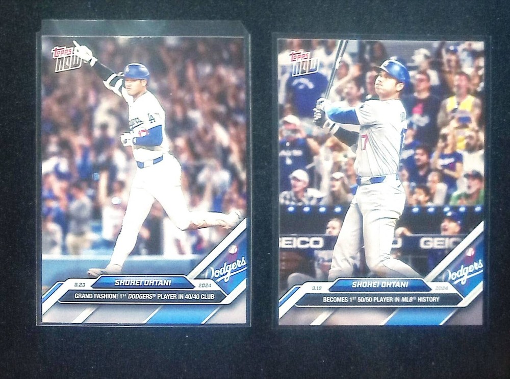 2024 Topps Now Shohei Ohtani #584 40/40 and #722 50/50 2 card Lot MVP LA Dodgers