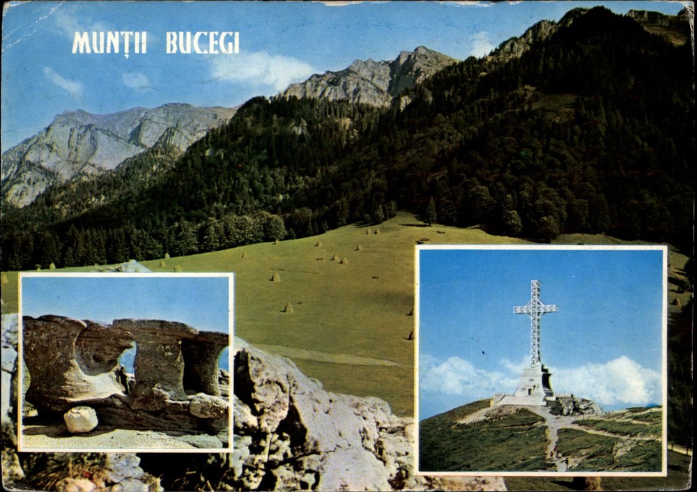 Muntii Bucegi Romania vintage postcard p810