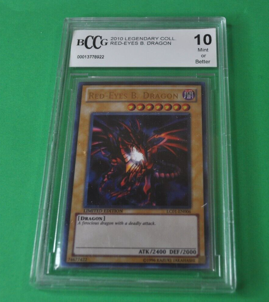 Yu-Gi-Oh Red Eyes Black Dragon 2010 LC01-EN006 BCCG 10 Gem Mint