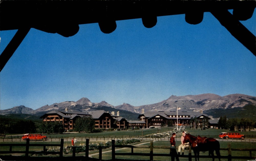 Glacier Park Lodge Montana ~ 1950-60s vintage postcard