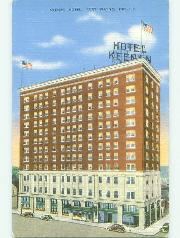 Unused Linen KEENAN HOTEL Fort Wayne Indiana IN  hr8146