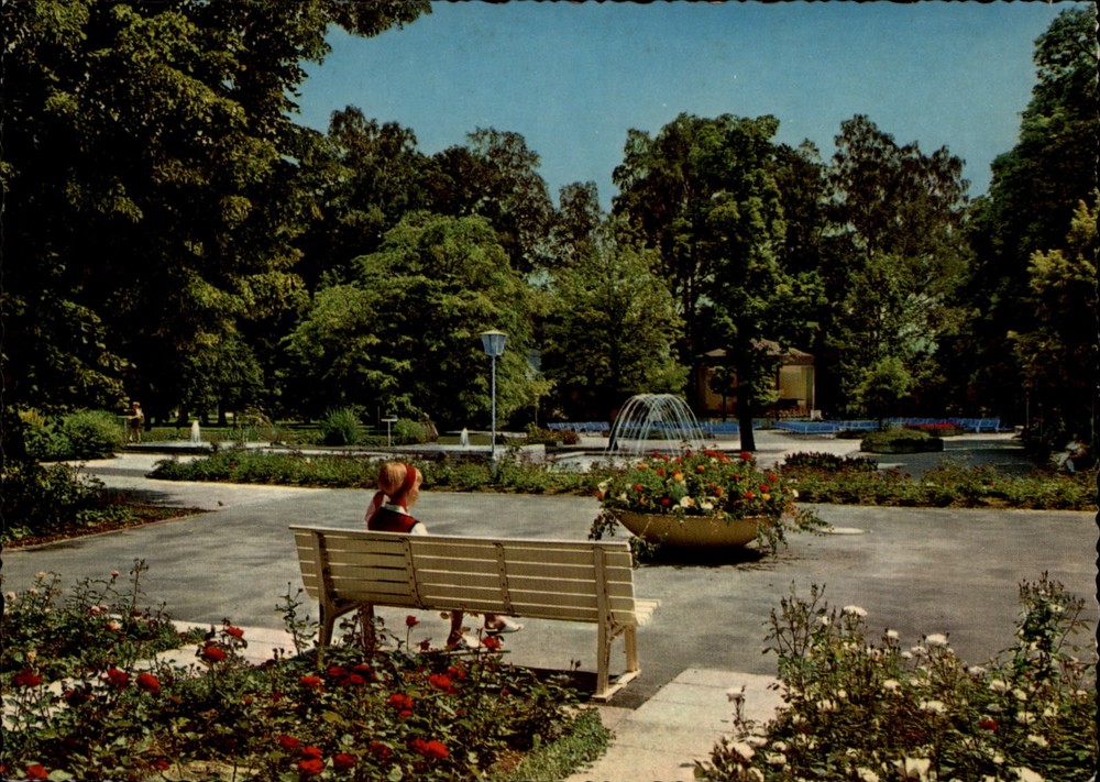 Kurpark Bad Steben Frankenwald Germany vintage postcard n333