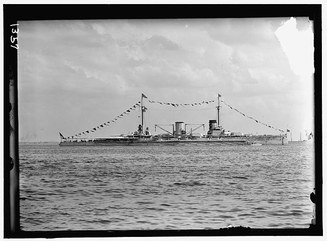 Photo:Hampton Roads Virginia 1912 SMS Moltke German Battleship Visit