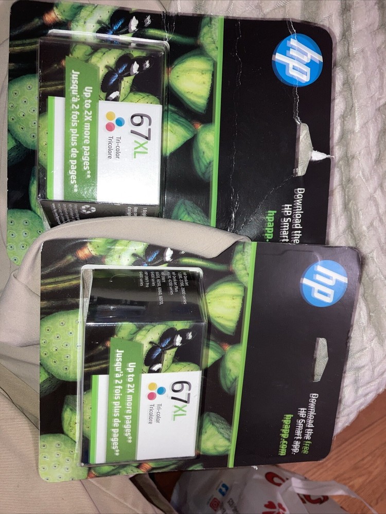 Genuine HP 67XL Black & Tri Color Original Ink Cartridge Combo exp. 2026 New