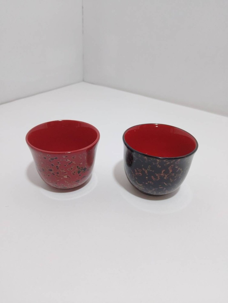 Japanese Lacquerware Sake Cup Set Traditional Tsugaru-nuri Aomori Craft Japan