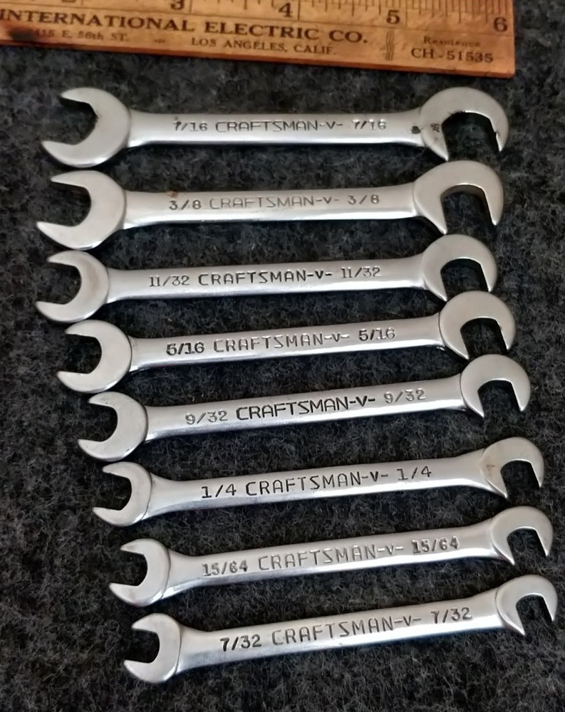 Craftsman 9 4306 8 Pc Open End Angled Ignition Wrench Set