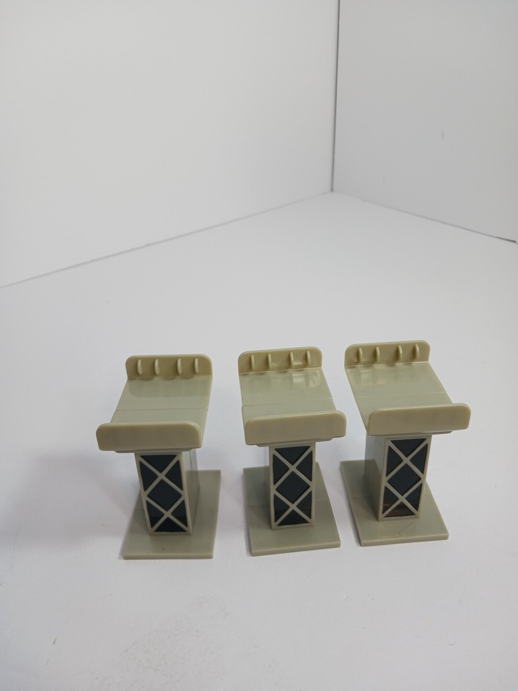 Train Wooden Railway Track Risers Piece Plastic Lot 3