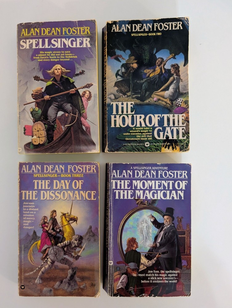 Alan Dean Foster Spellsinger Lot 4 PB First Printings 1980s Fantasy