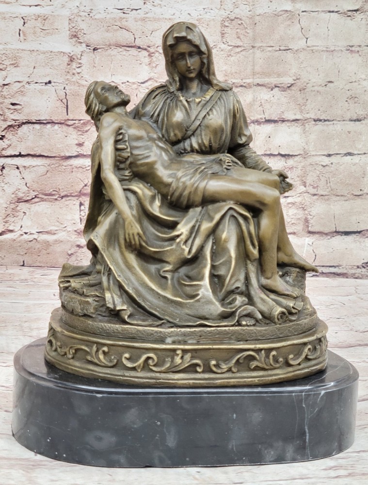 Pieta Bronze Statue Collectible Christian Figurine Inspirational Gift