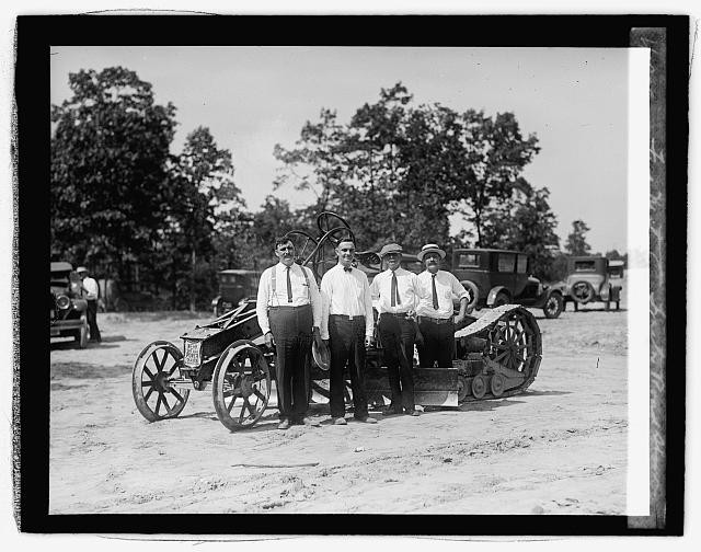 Photo:Ford Motor Co Tractor Road Show 1926 1927 Men with Ford Tractor