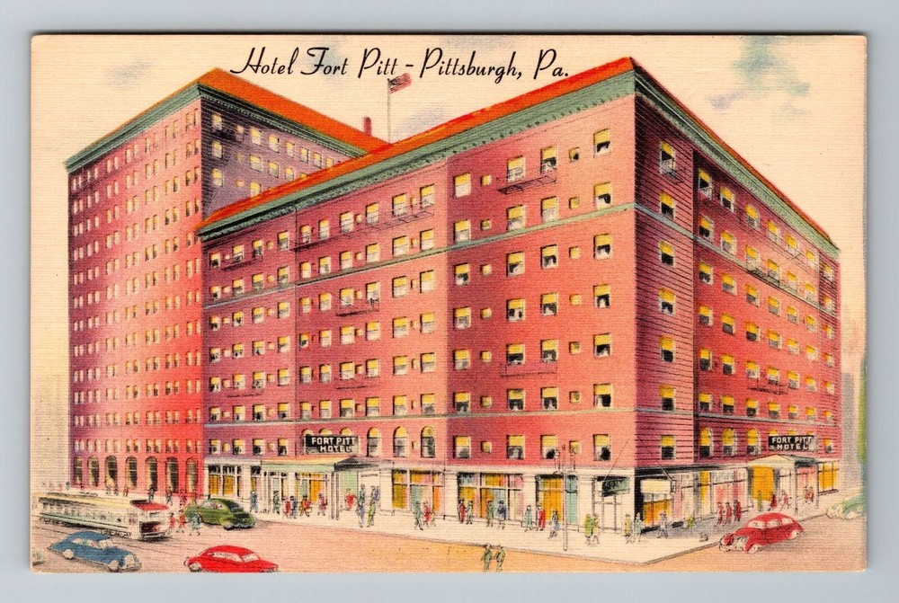 Pittsburgh PA-Pennsylvania, Hotel Fort Pitt, Advertisment, Vintage Postcard