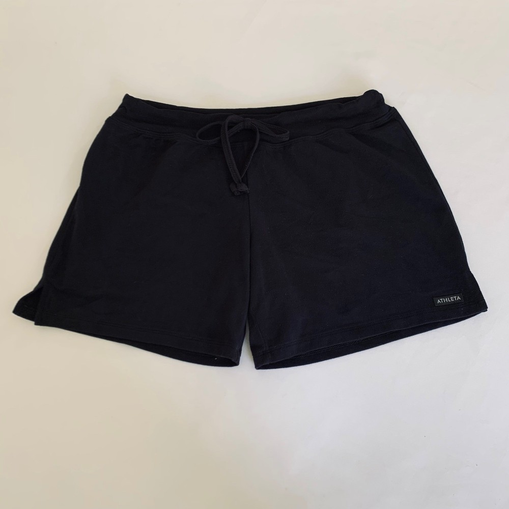 ATHLETA Shorts Women S Black Drawstring Soft Athleisure Lounge Athletic Comfy