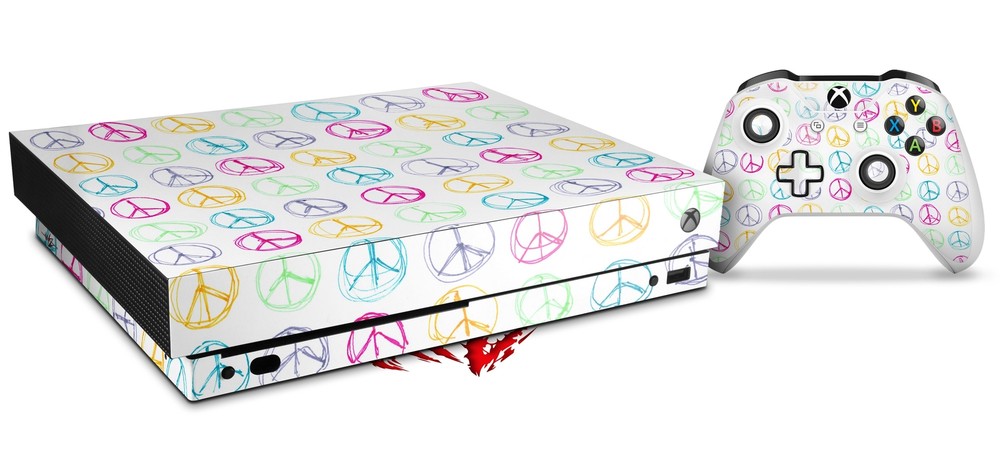 Skin for XBOX One X Console Controller Kearas Peace Signs Decal