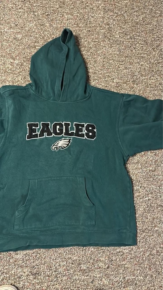 Philadelphia Eagles Reebok Vtg NFL Football Hoodie Sports Jacket Sweatshirt XL