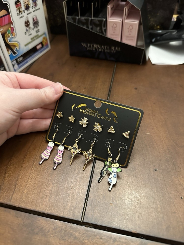 Collectibles: Howl’s Moving Castle Earring Set - 6 Pack - Studio Ghibli - New