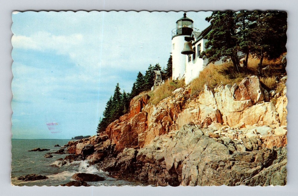 McKinley ME-Maine, Mt Desert Island Bass Harbor Light House, Vintage Postcard