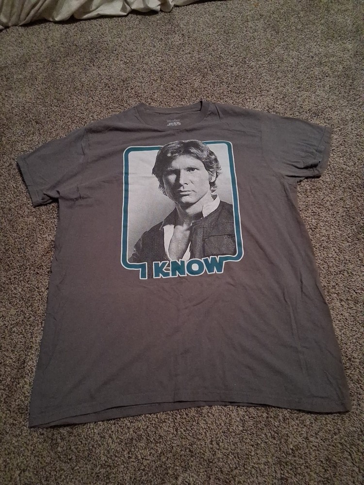 Disney Parks Star Wars Han Solo I Know Adult Shirt Size: Xl