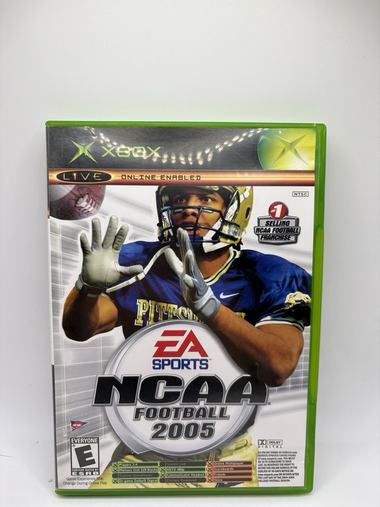 NCAA Football 2005 & Top Spin  (XBOX)  Tested Complete CIB