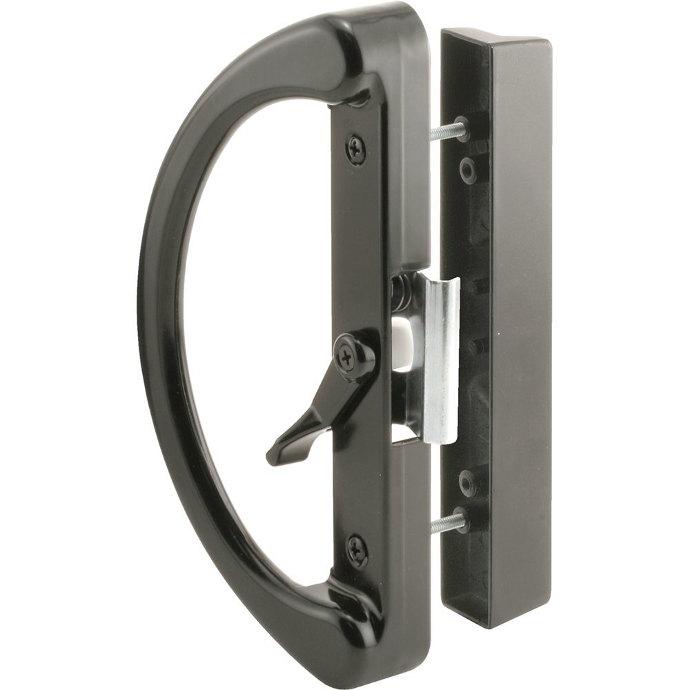 C 1222 Diecast Non-Keyed Sliding Glass Door Handle Set, Fits 4-15/16 Inch Hol...