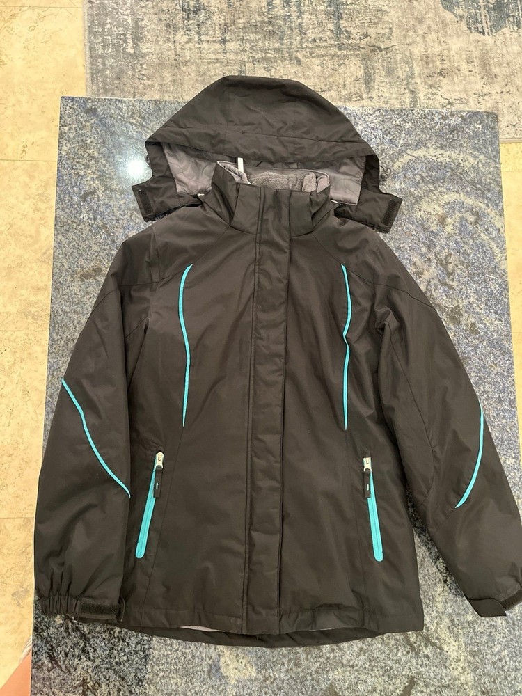 Black Heavy winter jacket Size Small Below Zero 2in1 With Removable Good
