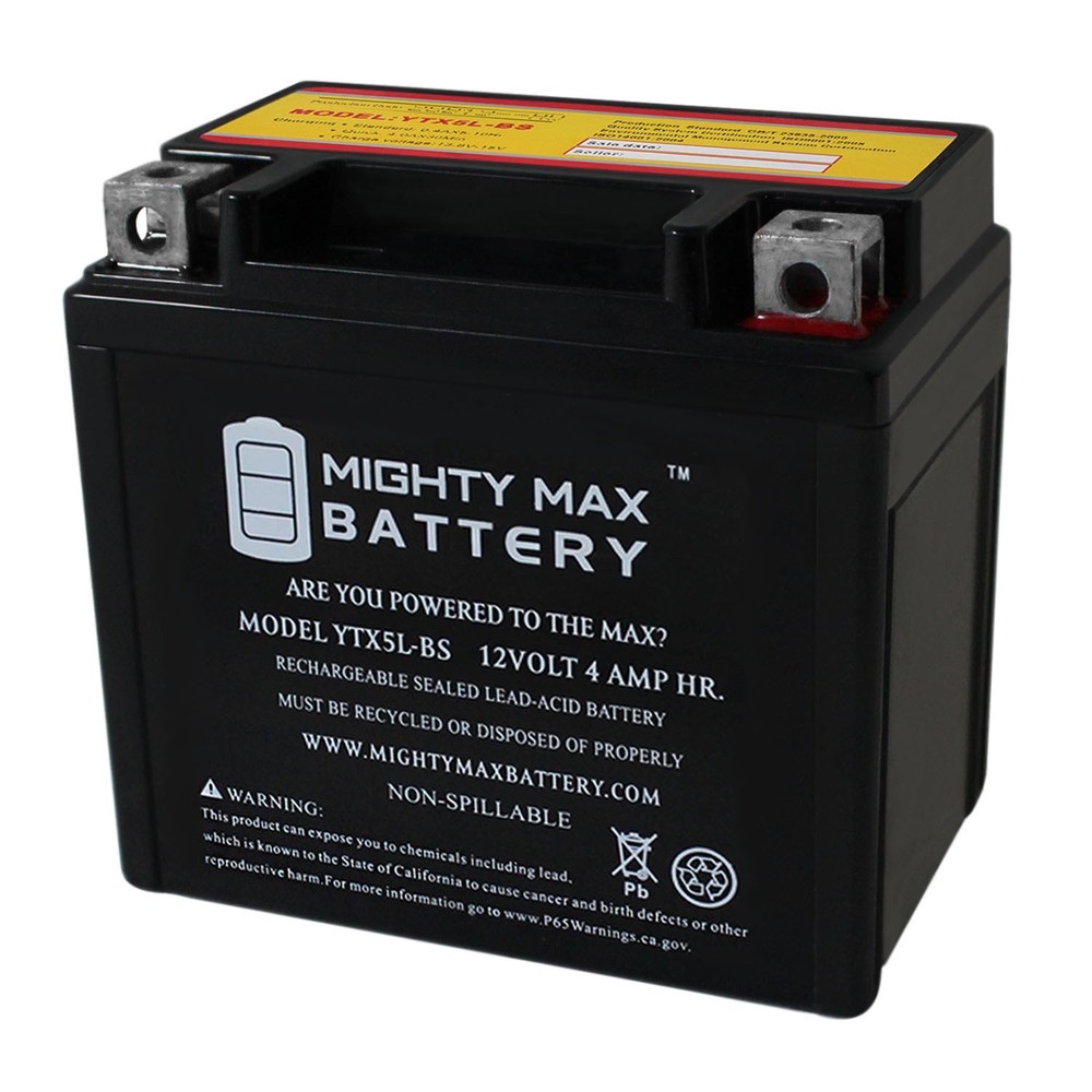 Mighty Max YTX5L-BS Battery Replacement for Yuasa YTX5L