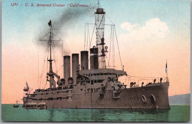 Vintage 1910s U.S. Navy Ship Postcard 