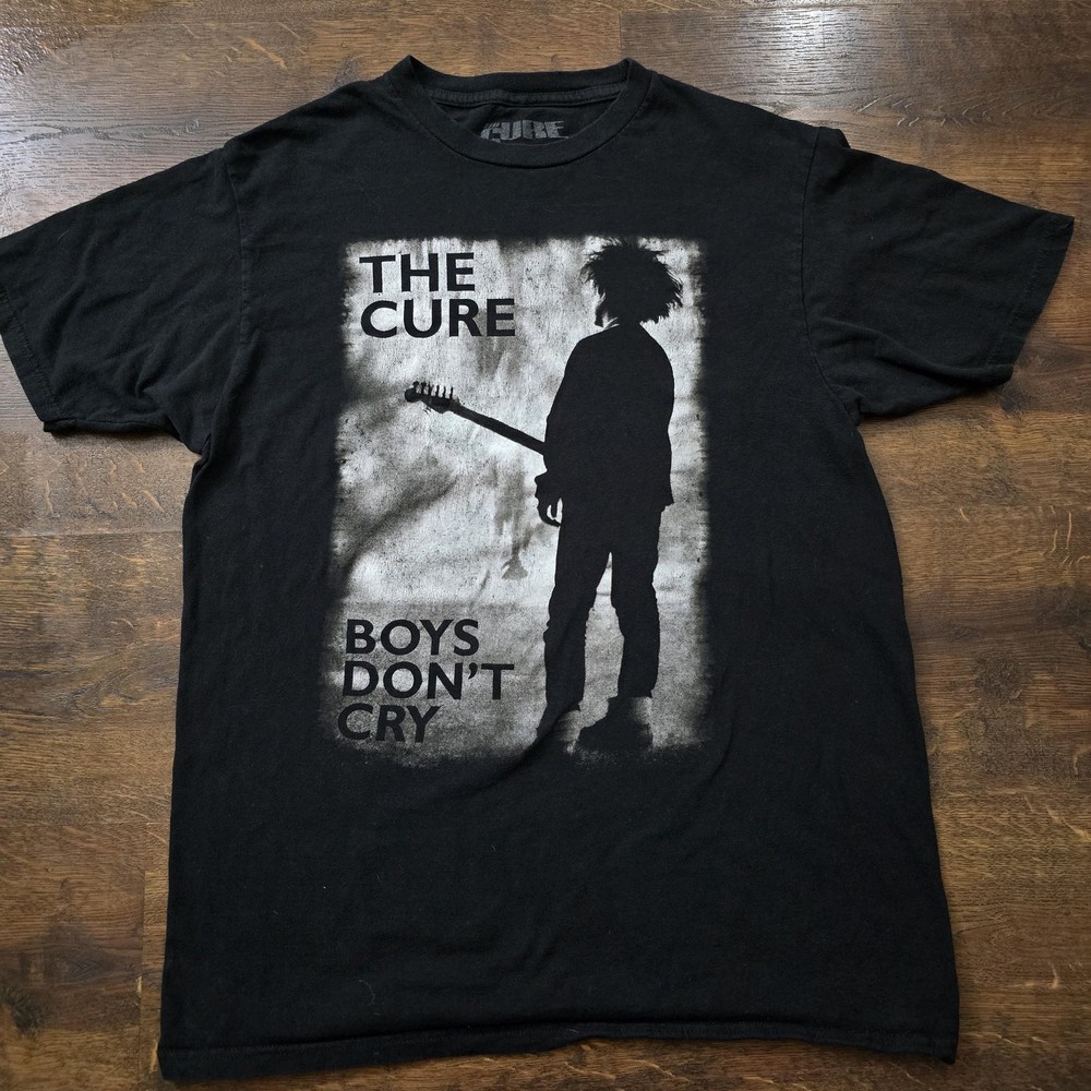 The Cure Shirt Mens Medium Black Boys Don't Cry Graphic Band Tee Rock T-Shirt