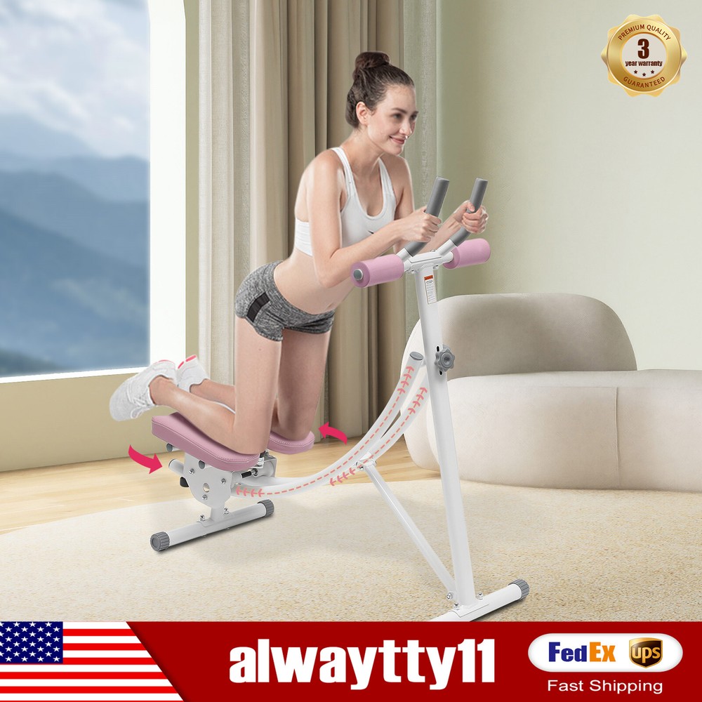 Ab Machine Coaster Abdominal Crunch Trainer fit Home Gym Core Workout Equipment