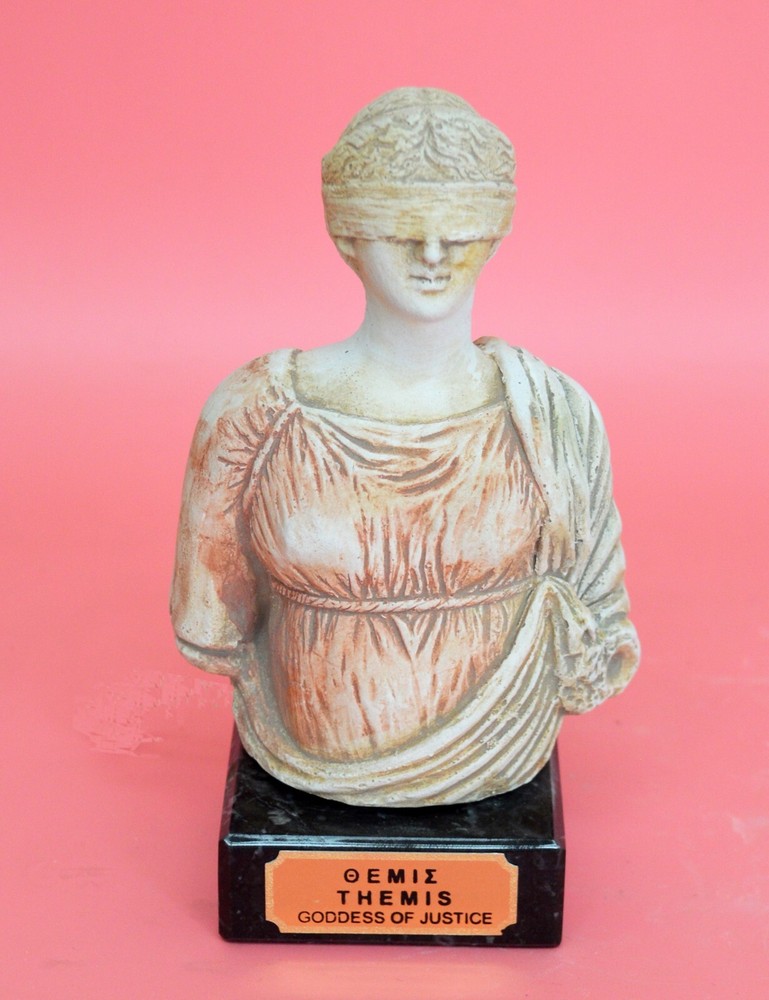 Themis Goddess of Justice statue sculpture-  Divine law Order - Delphi Oracle