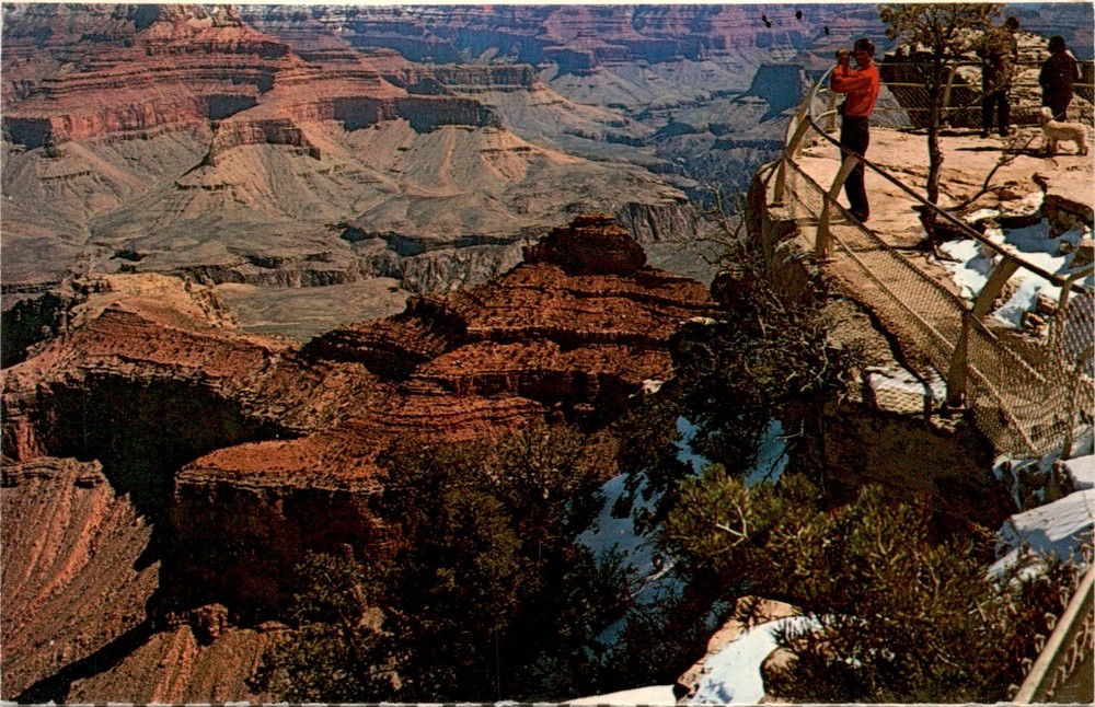 Grand Canyon National Park, Arizona, visitor, view points, rim, gorge, Postcard
