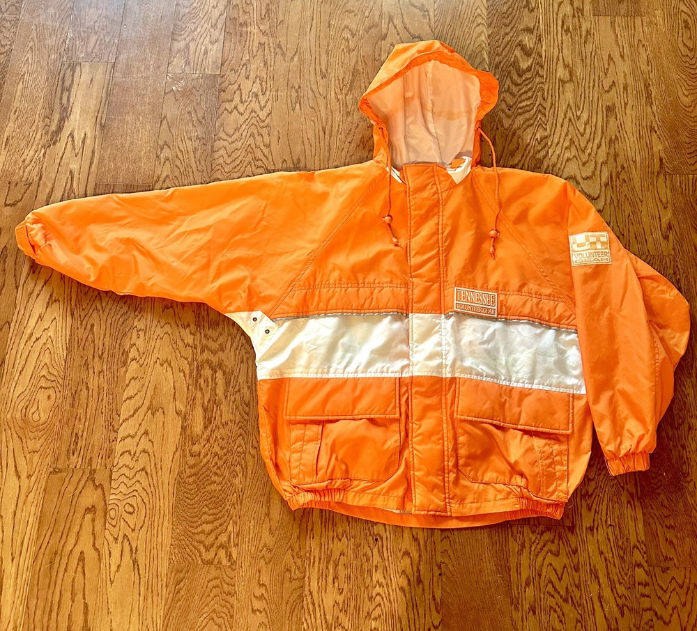 Chaqueta de Lluvia Tennessee Volunteers Rompevientos Años 90 Y2K De Colección VOLS Fútbol XL
