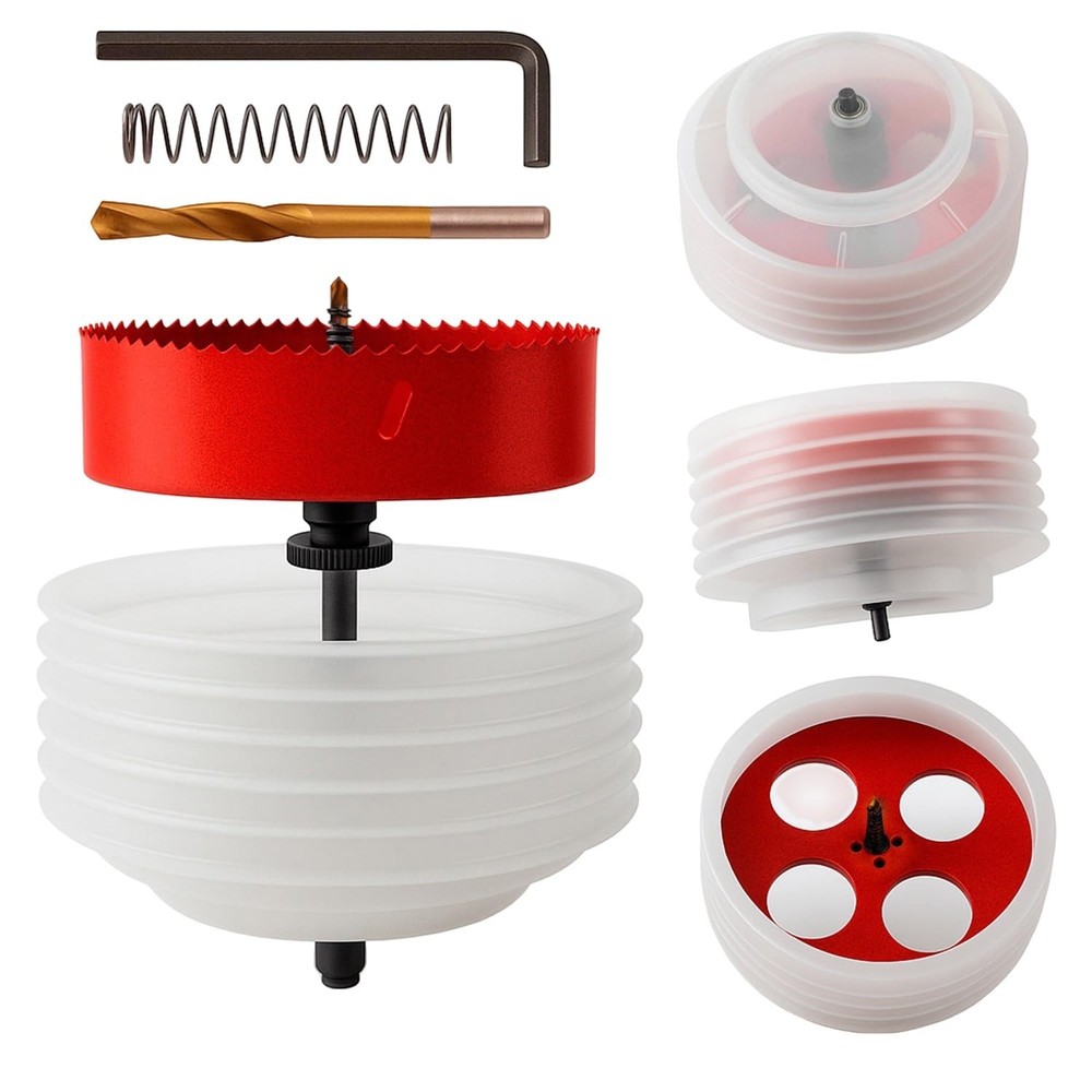 Bi-Metal Hole Saw for Recessed Lights 6-1/4 with Silicone Dust Bowl, Hole Saw...