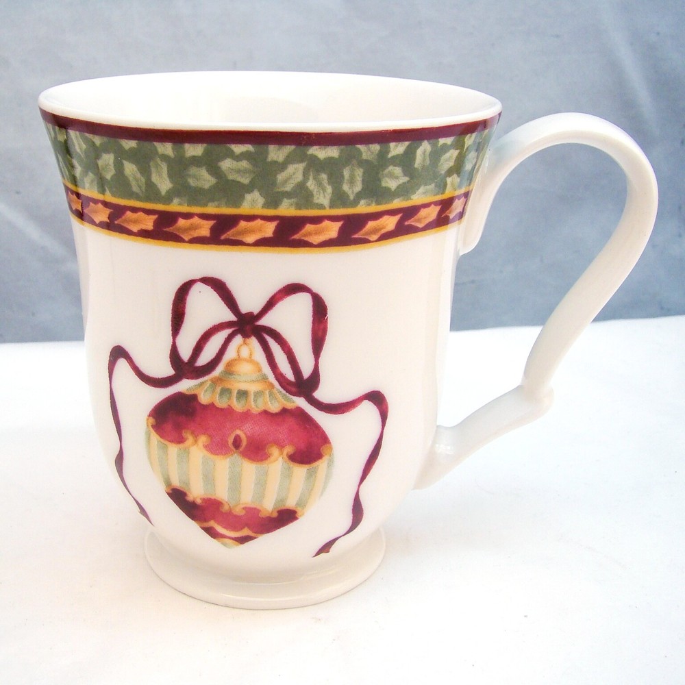 Charter Club WINTER GARLAND Christmas Ornament Accent Mug(s) EXCELLENT-image