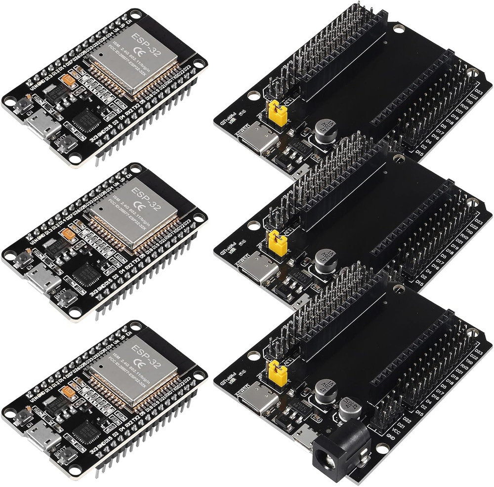 ESP32 WiFi Development Board Kit (3 Sets) – ESP-WROOM-32 with 30-Pin Breakout Bo