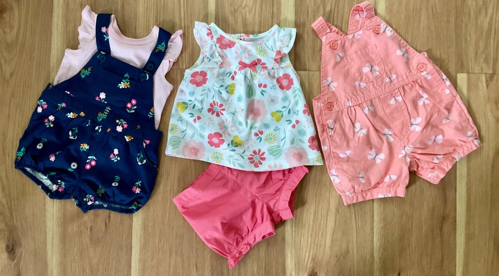 Carter’s 3 Baby Girl 2 Pc Outfits Size 3/6 Months