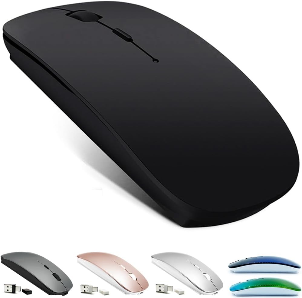 Wireless Rechargeable Bluetooth 5.2 3.0 Type-C 2.4G Gaming Mouse Black