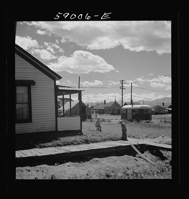 Photo:Leadville Colorado 1941 Mining Town Homes Children Street View