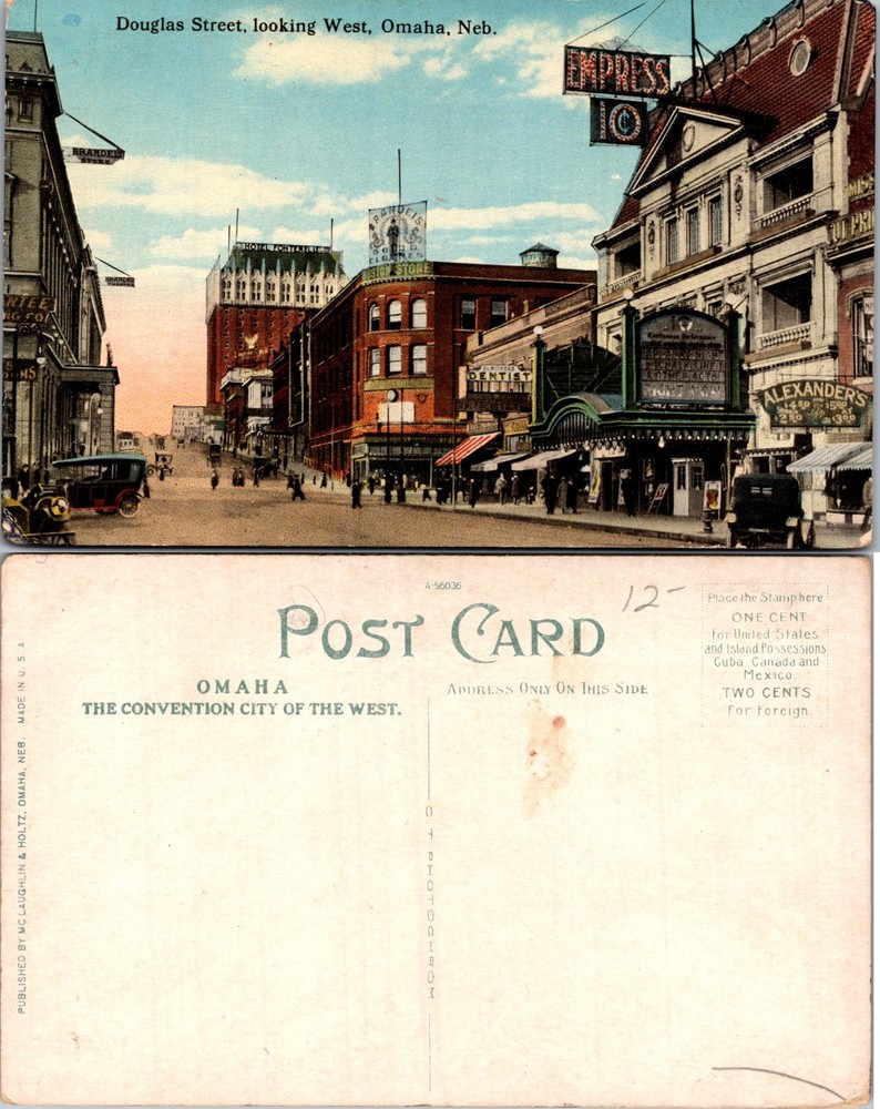 Omaha NE Douglas Street Postcard