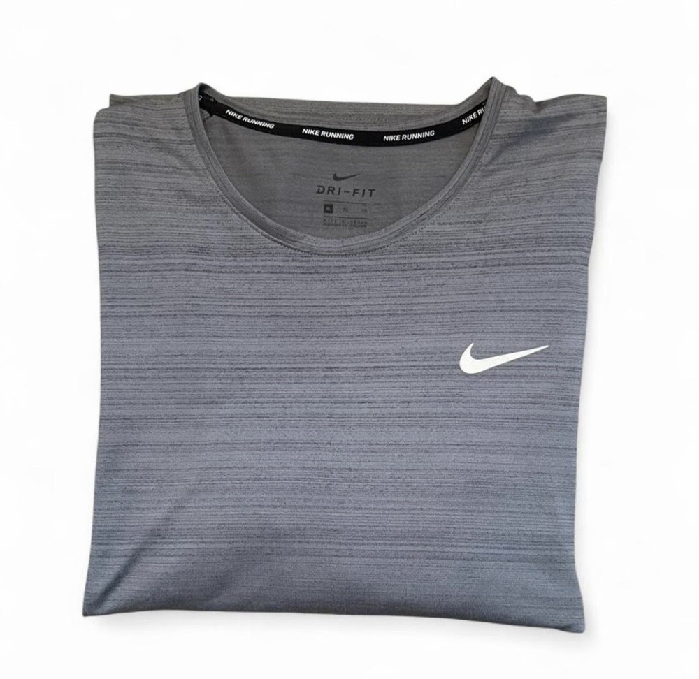 Nike Dri Fit Running Shirt Mens XL Gray Long Sleeve Athletic Training Top
