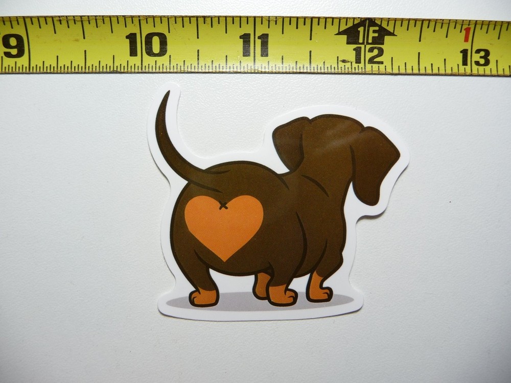 Dachshund Heart Butt Sticker Cute Pet Pride Decal