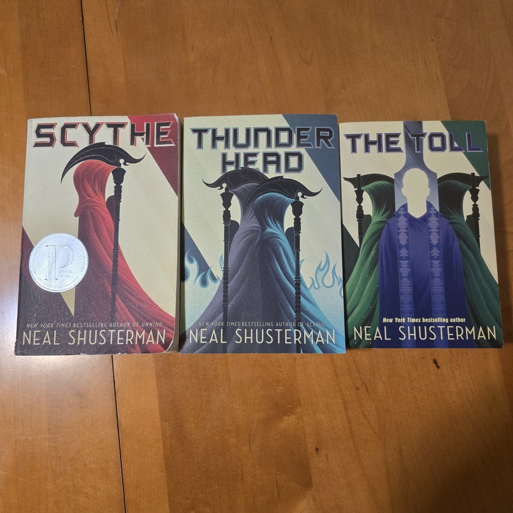 Neal Shusterman Arc of a Scythe Book Trilogy Inc. Scythe, Thunderhead & The Toll