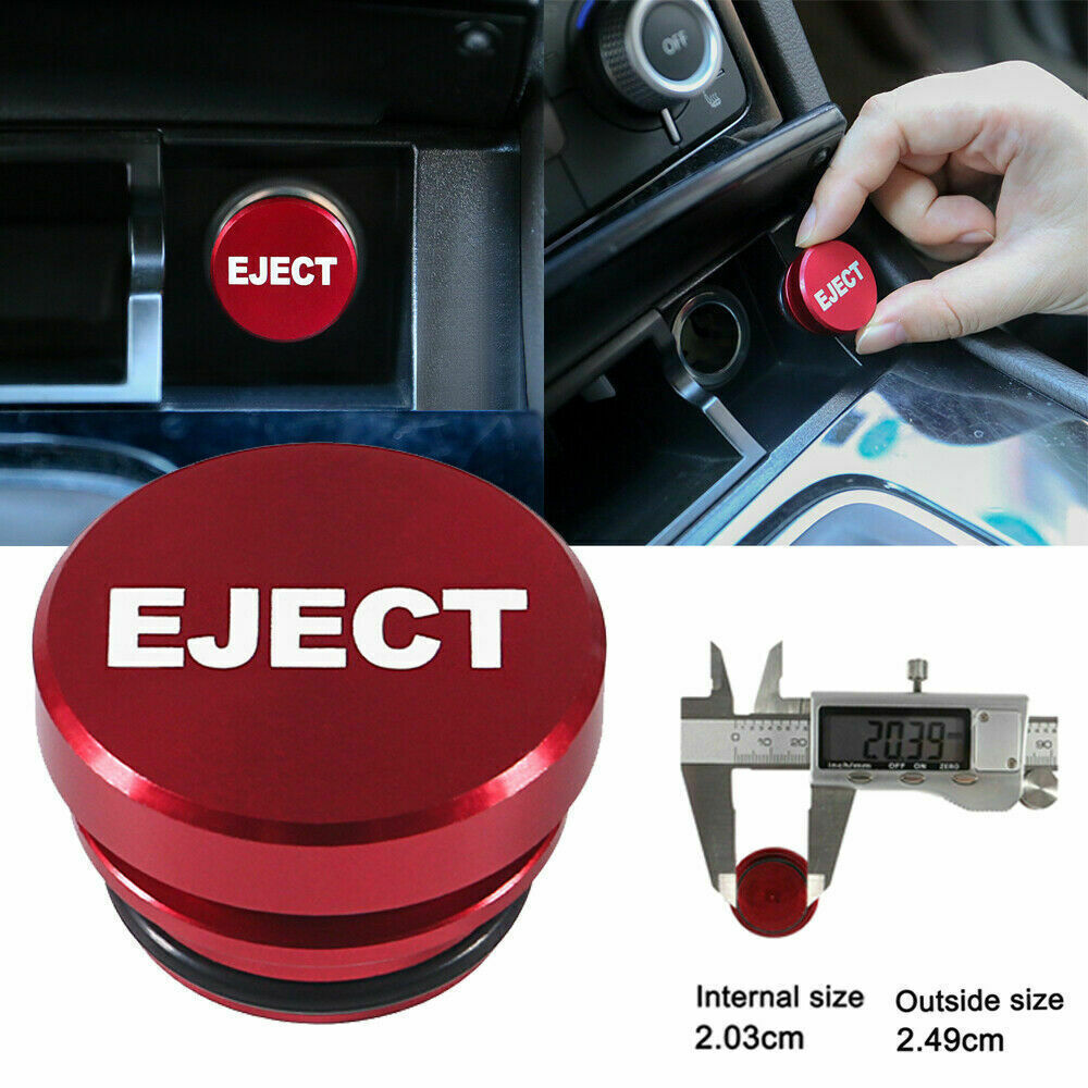 1P Universal Red EJECT Button Car Cigarette Lighter Cover Car Parts Accessories