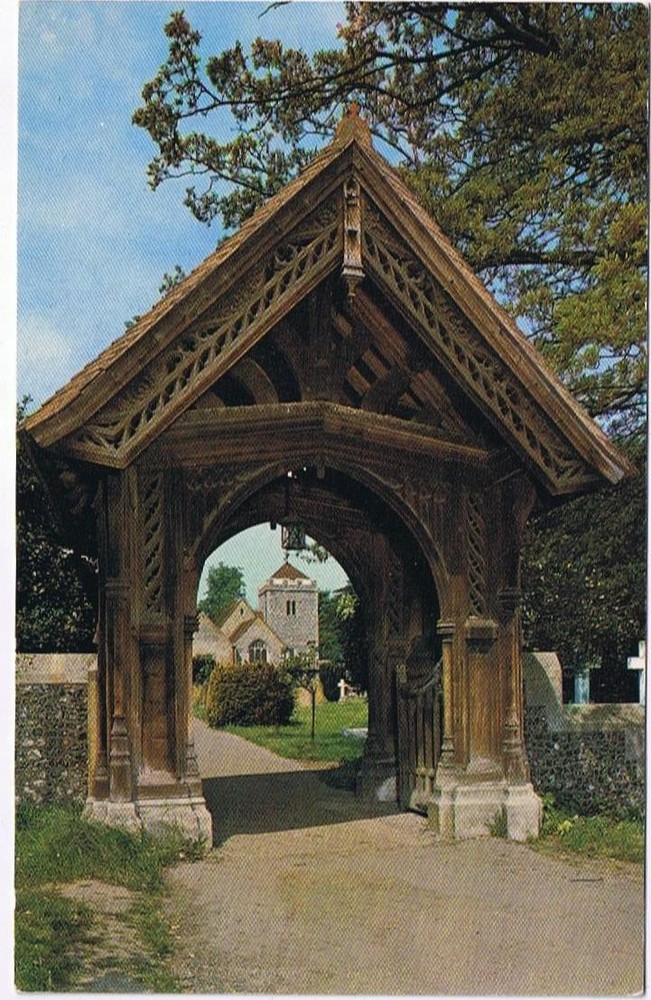 Postcard Gate Archway Stoke Poges Church Slough
